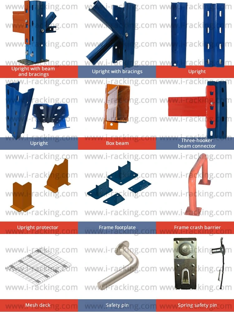 Max. 4, 000 Kg/Level Steel Metal Industrial Warehouse Storage Pallet Adjustment Rack and Shelving