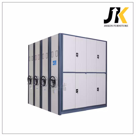 手動モバイルファイル棚可動コンパクトファイリング棚/本棚/オフィス本棚/スチール家具