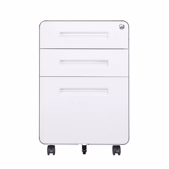 現代のホームオフィス木製花収納キャビネット 3 引き出しモバイル台座