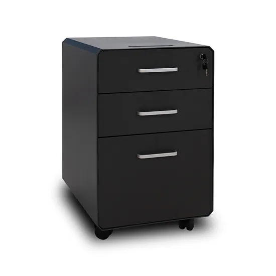 オフィス 3 引き出しロックファイリングキャビネットデスクの下のモバイルペデスタル