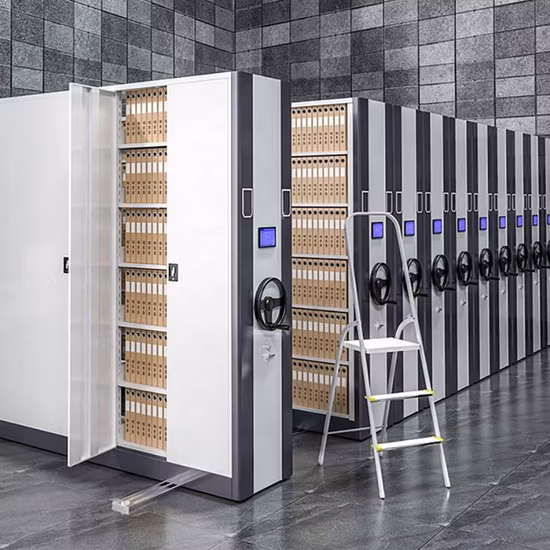 モバイルマスコンパクトシェルフファイルストレージキャビネットスチールモバイルシェルフ